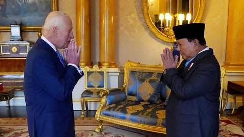 FOTO: Momen Raja Inggris Charles III Sambut Hangat Kunjungan Prabowo di Istana Buckingham