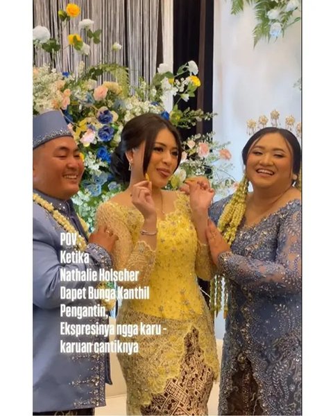 6 Potret Cantik dan Anggun Nathalie Holscher di Nikahan Sang Adik, Pakai Kebaya Kuning Sambil Bawa Gandengan Berjas Warna Senada