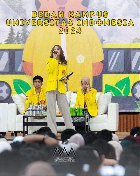 Potret Asila Maisa Pakai Jas Kuning UI saat Jadi Pembicara di Kampus, Kini Dipuji Setelah Sempat Ramai Dihujat