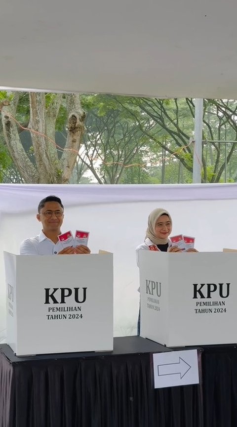 Sonya Fatmala Serukan Partisipasi Aktif Warga Bandung Barat di Pemilu Saat Temani Hengky Kurniawan Gunakan Hak Pilih