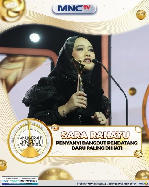 Sara Rahayu Bawa Pulang Piala Penghargaan Anugerah Dangdut Indonesia 2024