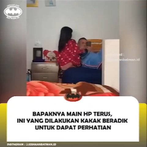 Bapaknya Fokus Main HP, Tindakan Dua Anaknya ke Perut Sang Ayah Bikin Kaget dan Kapok