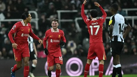 FOTO: Drama 6 Gol, Duel Sengit Newcastle United vs Liverpool Berakhir Tanpa Pemenang