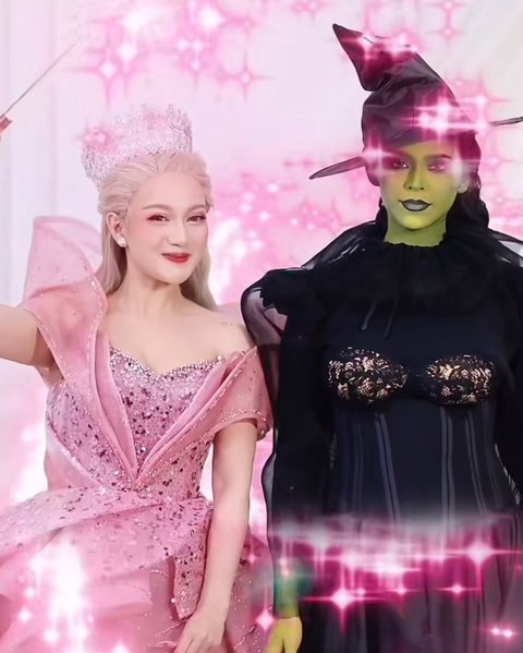 Nanda Arsyinta dan Jharna Bhagwani Cosplay Jadi Glinda vs Elphaba di Sesi Pemotretan, Tampilannya Full Estetik