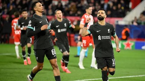 FOTO: Tumbangkan Girona Lewat Gol Tunggal Salah, Liverpool Makin Digdaya di Liga Champions