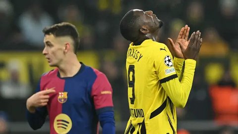 FOTO: Duel Sengit Barcelona vs Borussia Dortmund di Liga Champions, Diwarnai Saling Berbalas Gol