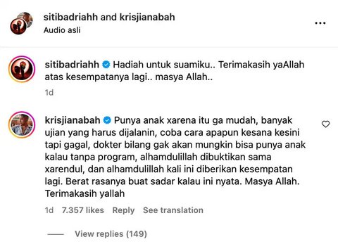 Siti Badriah Hamil Anak Kedua, Krisjiana Baharudin Curhat Pernah Divonis Dokter Tak Bisa Punya Momongan