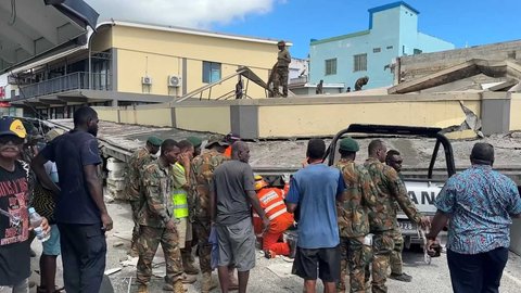 FOTO: Gempa Dahsyat Guncang Vanuatu, Bangunan Hancur dan Mayat-Mayat Tergeletak di Jalanan