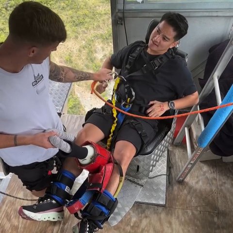 Penampilan Boy William Pacu Adrenalin dengan Bungee Jumping Tertinggi di New Zealand, Ekstrem Banget