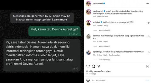 Ngakak Kocak, 10 Artis Ini Jajal Chat dengan Meta AI, Jawabannya Bikin Geleng-Geleng Kepala: Nama Asli Aming jadi Sumanto