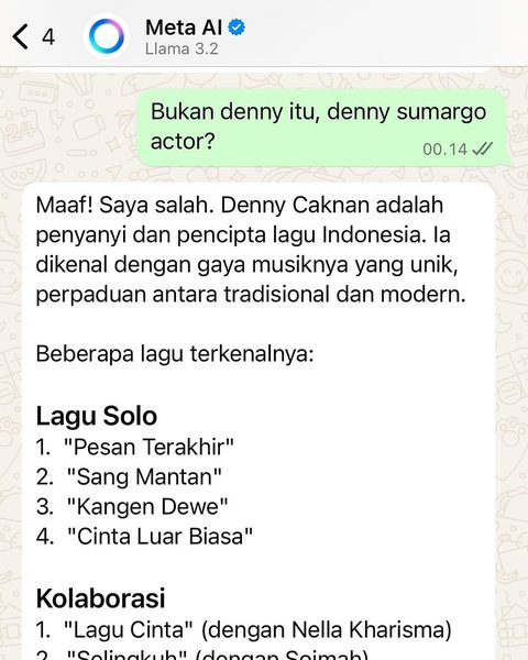 8 Artis Ikutan Jajal Tren Meta AI di WhatsApp, Hasilnya Super Menghibur Kadang Absurd