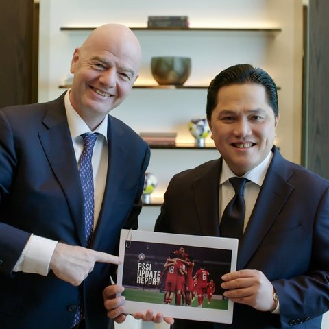 Bertemu Presiden FIFA, Ketum PSSI Erick Thohir Pamerkan Prestasi Sepak Bola Indonesia Sepanjang 2024