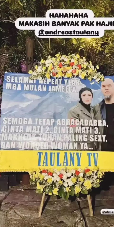 Deretan Potret Karangan Bunga Andre Taulany Untuk Teman Artis, Selalu Kocak dengan Beragam Gimmick yang Nyeleneh