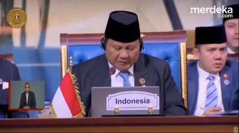 Lirikan Prabowo Kursinya Kena Senggol Presiden Turki Erdogan saat 'Walk Out' di KTT D8