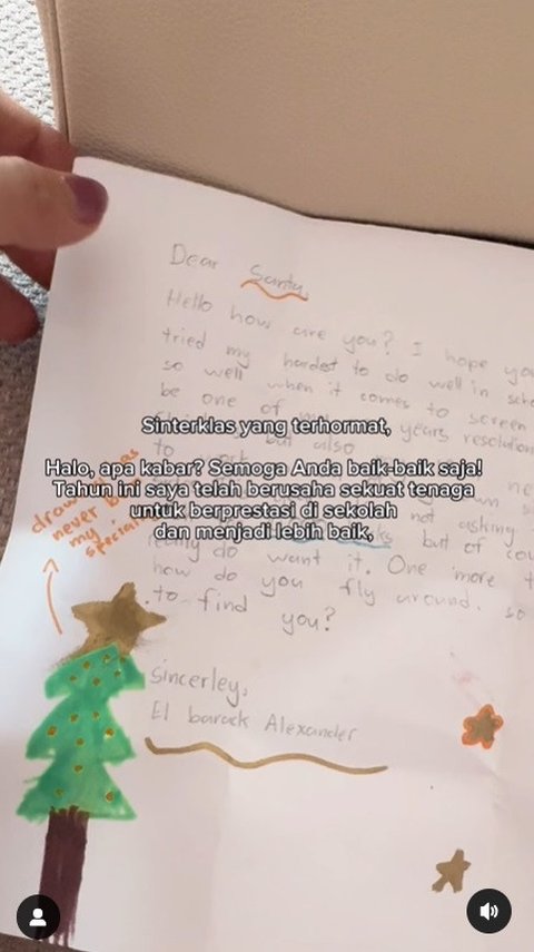 Potret Menggemaskan El Barack Putra Ganteng Jessica Iskandar Buat Surat Untuk Santa Claus, Minta Uang 10 Ribu Dollar