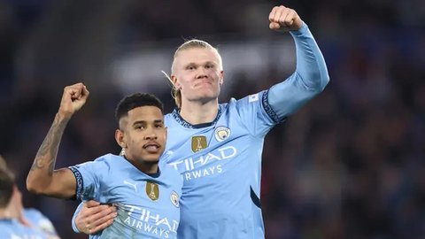 FOTO: Momen Gol Haaland dan Savinho Bawa Manchester City Akhiri Paceklik Kemenangan