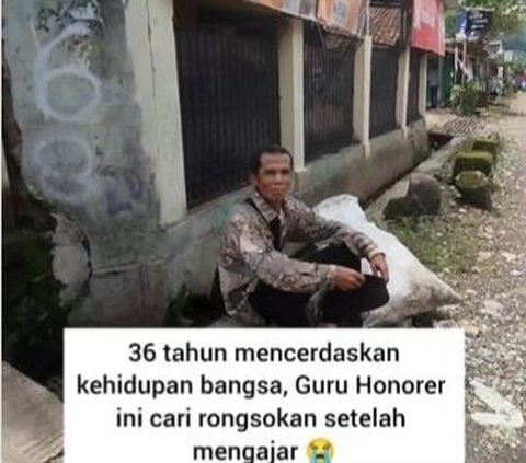 36 Tahun Jadi Guru Honorer, Pria Ini Mencari Rongsokan Demi Biaya Hidup