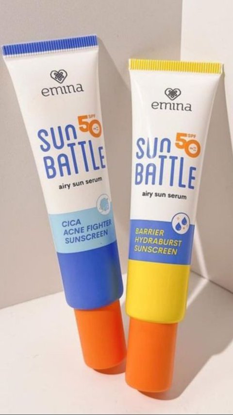 7. Emina Sun Battle Cica Acne Fighter Sunscreen<br>