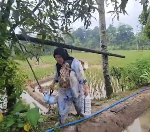 Usai Ngebajak Sawah, Ayah Lesti Kejora Bahagia Sang Istri Tercinta Antar Makanan 'Istriku Tersayang, Kade Gebis'