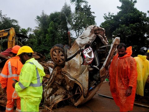 FOTO: Tragis, Banjir dan Tanah Longsor di India Tewaskan Puluhan Orang, Ratusan Masih Hilang