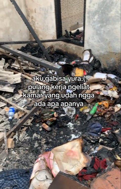 Nyesek Banget, Wanita Ini Dapati Kamarnya yang Hangus Terbakar saat Pulang Bekerja