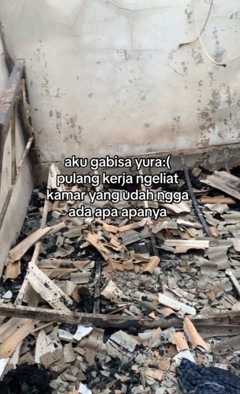 Nyesek Banget, Wanita Ini Dapati Kamarnya yang Hangus Terbakar saat Pulang Bekerja