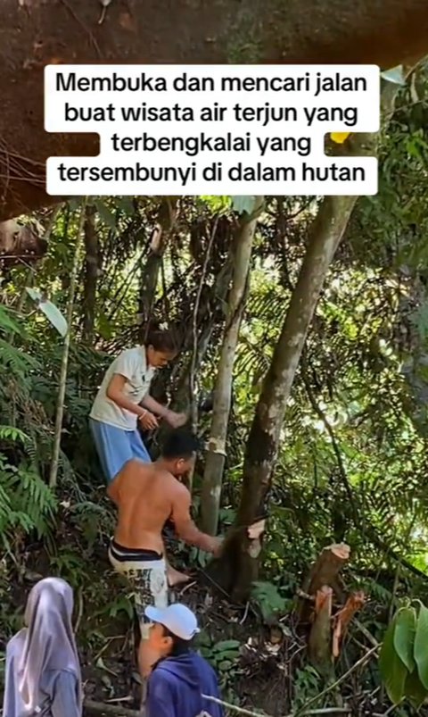 Keren Banget, Aksi Mahasiswa KKN di Sumut Berhasil Temukan Air Terjun yang Indah Ini Tuai Pujian