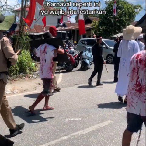 Penuh Keseruan, Momen Karnaval Juang 45 di Wakatobi Ini Curi Perhatian