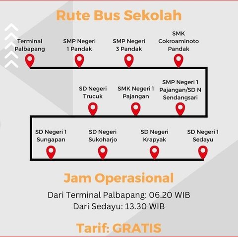 Bus Sekolah Gratis di Bantul Mulai Beroperasi Hari Ini, Ini Rute dan Jam Operasionalnya