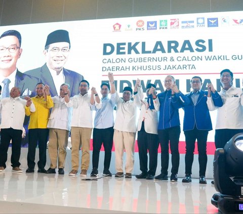 FOTO: Penampakan Kedekatan Gibran Duduk Bareng dengan Ridwan Kamil dan Suswono saat Deklarasi Pasangan Pilgub DKI Jakarta