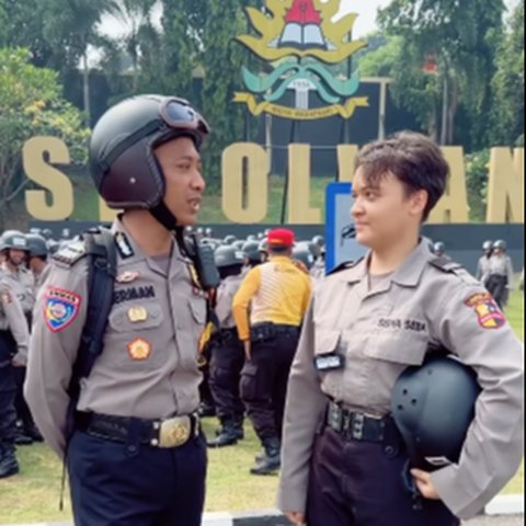 Casis Polwan Bule Cantik Ternyata Kakeknya Polisi, Pak Bhabin Enggak Mau Kalah Ngaku Blasteran