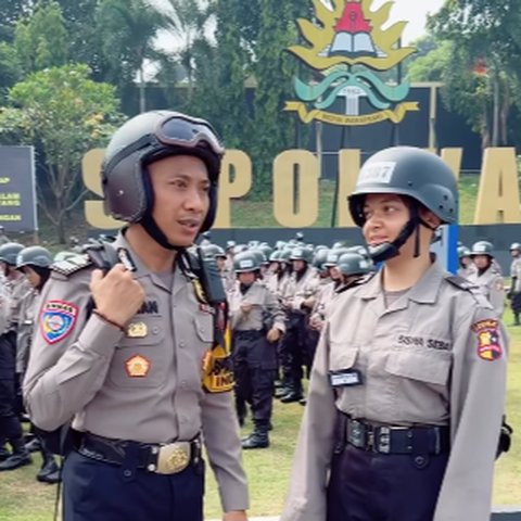 Casis Polwan Bule Cantik Ternyata Kakeknya Polisi, Pak Bhabin Enggak Mau Kalah Ngaku Blasteran