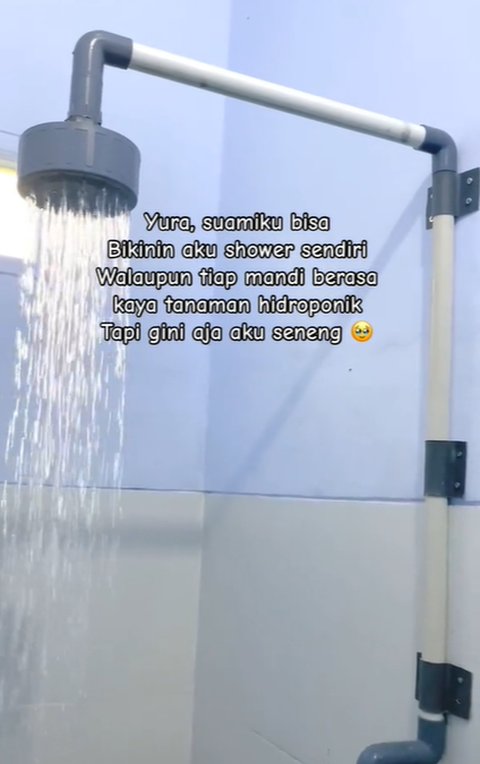 Viral Cara Kreatif Suami Bikin Shower dari Paralon, Istrinya Curhat Tiap Mandi Serasa Jadi Tanaman Hidroponik