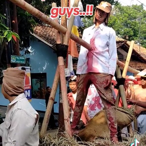 Viral Wanita Ungkap Rahasia di Balik Orang ‘Ditusuk’ Bambu Runcing saat Karnaval, Begini Caranya