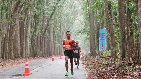 Serunya Berlari Susuri Hutan dan Pantai di Alas Purwo Jungle Run