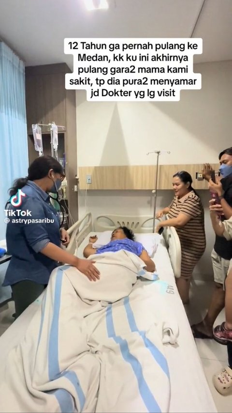 12 Tahun Tak Pulang ke Medan, Wanita Ini Beri Kejutan Ibunya yang Sakit dengan Menyamar Jadi Dokter Visit