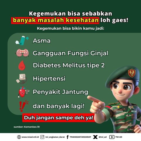 TNI Bocorkan Camilan Sederhana Tapi Bikin Berat Badan Naik, Hitung Kalori Agar Tak Rentan Terkena Penyakit