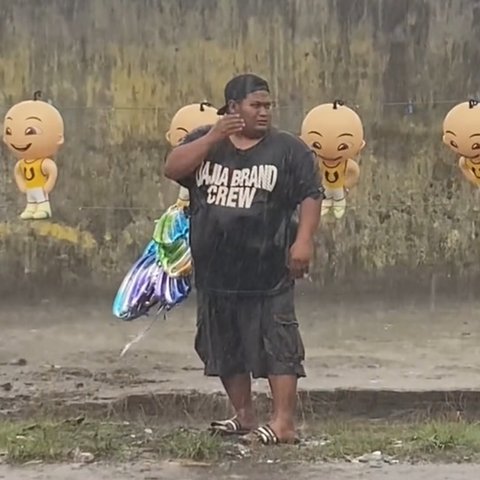 Viral Pedagang Balon Kehujanan saat Jualan, Nasibnya Kini Berujung Dapat Untung