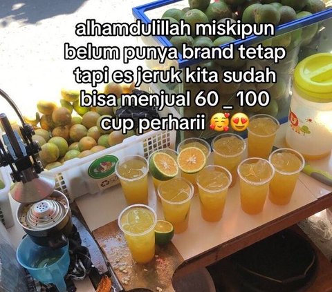 Modal Rp 4 Juta, Pemuda Ini Sukses Buka Usaha Minuman Es Jeruk hingga Habiskan 1,5 Kuintal Jeruk/bulan