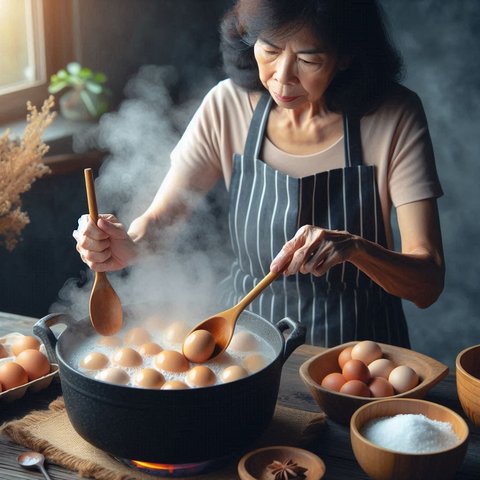 Tips Simpel Bikin Telur Asin di Rumah yang Lezat dengan Warna Kuning Keemasan yang Meleleh Cantik