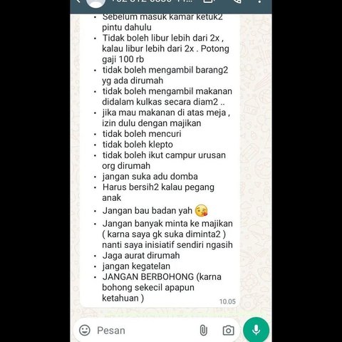 Ngelamar jadi Baby Sitter, Cewek ini Dibuat Syok sama Peraturan Calon Majikan yang Tak Masuk Akal