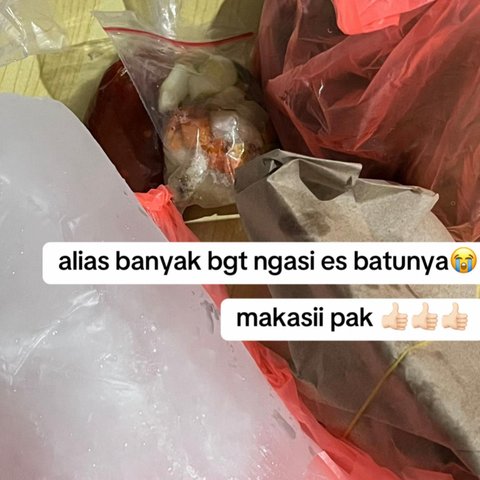 Niat Minta Es Batu Segelas, Perempuan Ini Justru Dapat Segelondong Es