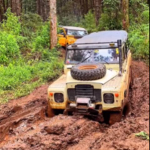 Mobil Pensiunan Komjen Polri Nyangkut saat Off Road, Terpaksa Jalan Kaki Gendong Cucu Nyaris Terpeleset