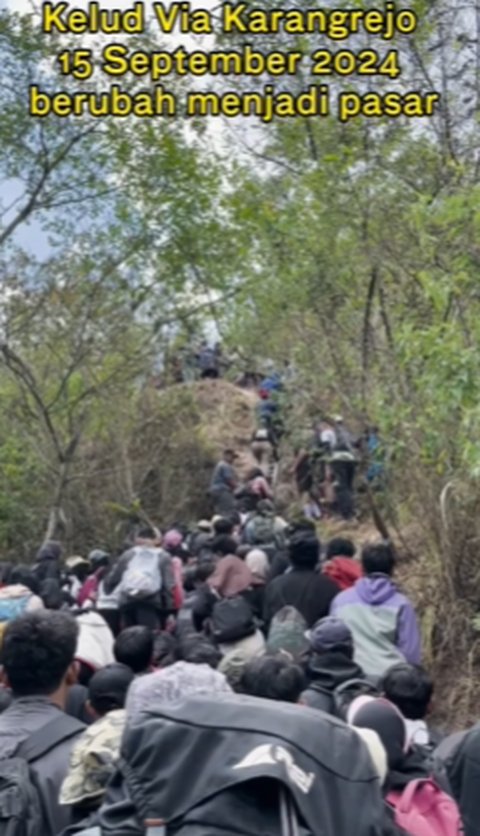 Tak Cuma Puncak, Potret Jalur Pendakian Gunung Ramai dan Macet Melihatnya Bikin Sesak