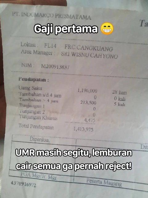 Pria Ini Bagikan Kisahnya Jadi Karyawan Indomaret 15 Tahun Lalu, Penampakan Seragam dan Slip Gajinya Jadi Sorotan