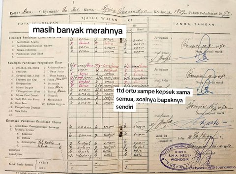 Sang Anak Temukan Rapor hingga Ijazah Jadul Milik Ayahnya, Banyak Nilai Merah hingga Izin Sakit 50 Hari