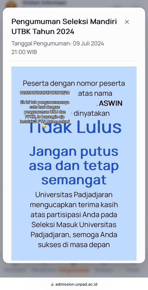 Pria Ini Bagikan Kisah Perjuangan Masuk PTN, Akhirnya Lolos usai 6 Kali Gagal