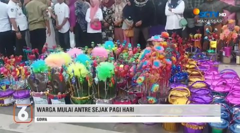 Momen Seru Warga Berebut Ribuan Telur saat Peringatan Maulid Nabi di Gowa, Diyakini Bawa Berkah