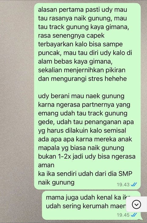 Minta Izin untuk Mendaki Gunung Pertama Kali, Cara Komunikasi Anak Bontot ke Kakaknya Ini Viral Banjir Pujian