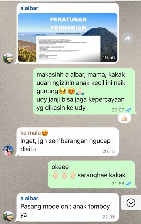 Minta Izin untuk Mendaki Gunung Pertama Kali, Cara Komunikasi Anak Bontot ke Kakaknya Ini Viral Banjir Pujian